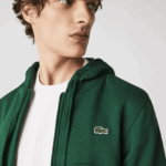 Lacoste קפוצ'ון דו-חומר קל משקל ספורטיבי DZ4D0D1163 ירוק s30 גברים - Image 2