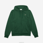 Lacoste קפוצ'ון דו-חומר קל משקל ספורטיבי DZ4D0D1163 ירוק s30 גברים - Image 5