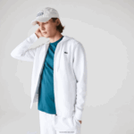 Lacoste קפוצ'ון דו-חומר קל משקל ספורטיבי DZ4D0D948 לבן 800 גברים - Image 4