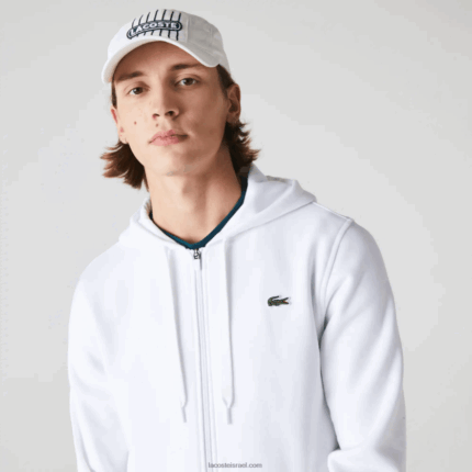 Lacoste קפוצ'ון דו-חומר קל משקל ספורטיבי DZ4D0D948 לבן 800 גברים