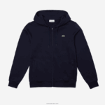 Lacoste קפוצ'ון דו-חומר קל משקל ספורטיבי DZ4D0D949 כחול כהה 423 גברים - Image 5