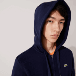 Lacoste קפוצ'ון דו-חומר קל משקל ספורטיבי DZ4D0D949 כחול כהה 423 גברים - Image 6