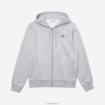 Lacoste קפוצ'ון דו-חומר קל משקל ספורטיבי DZ4D0D962 chine אפור בהיר 9ya גברים - Image 5