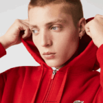 Lacoste קפוצ'ון דו-חומר קל משקל ספורטיבי DZ4D0D963 אדום e52 גברים - Image 6