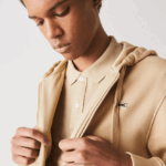 Lacoste קפוצ'ון דו-חומר קל משקל ספורטיבי DZ4D0D981 gp2 בז ' גברים - Image 5