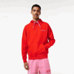 Lacoste קפוצ'ון הפיך בגזרה רופפת DZ4D0D376 אדום s5h גברים