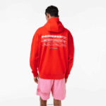 Lacoste קפוצ'ון הפיך בגזרה רופפת DZ4D0D376 אדום s5h גברים - Image 3