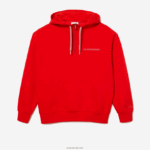 Lacoste קפוצ'ון הפיך בגזרה רופפת DZ4D0D376 אדום s5h גברים - Image 4