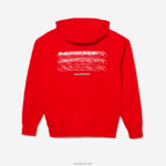 Lacoste קפוצ'ון הפיך בגזרה רופפת DZ4D0D376 אדום s5h גברים - Image 5