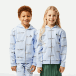 Lacoste קפוצ'ון כותנה אורגנית עם רוכסן DZ4D0D3063 כחול בהיר t01 ילדים