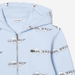 Lacoste קפוצ'ון כותנה אורגנית עם רוכסן DZ4D0D3063 כחול בהיר t01 ילדים - Image 5
