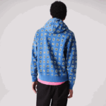 Lacoste קפוצ'ון כותנה בהדפס חי בגזרה רופפת DZ4D0D1143 כחול לבן bx9 גברים - Image 3
