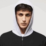 Lacoste קפוצ'ון מקורה ממותג צמר כותנה DZ4D0D1474 שחור אפור chine snp גברים - Image 3