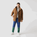 Lacoste קפוצ'ון נשלף מעיל נפוח ארוך DZ4D0D1318 חום z0w גברים - Image 4