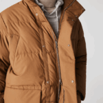 Lacoste קפוצ'ון נשלף מעיל נפוח ארוך DZ4D0D1318 חום z0w גברים - Image 7