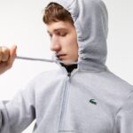 Lacoste קפוצ'ון עם לוחות רשת ספורט DZ4D0D1018 chine אפור בהיר 9ya גברים - Image 2