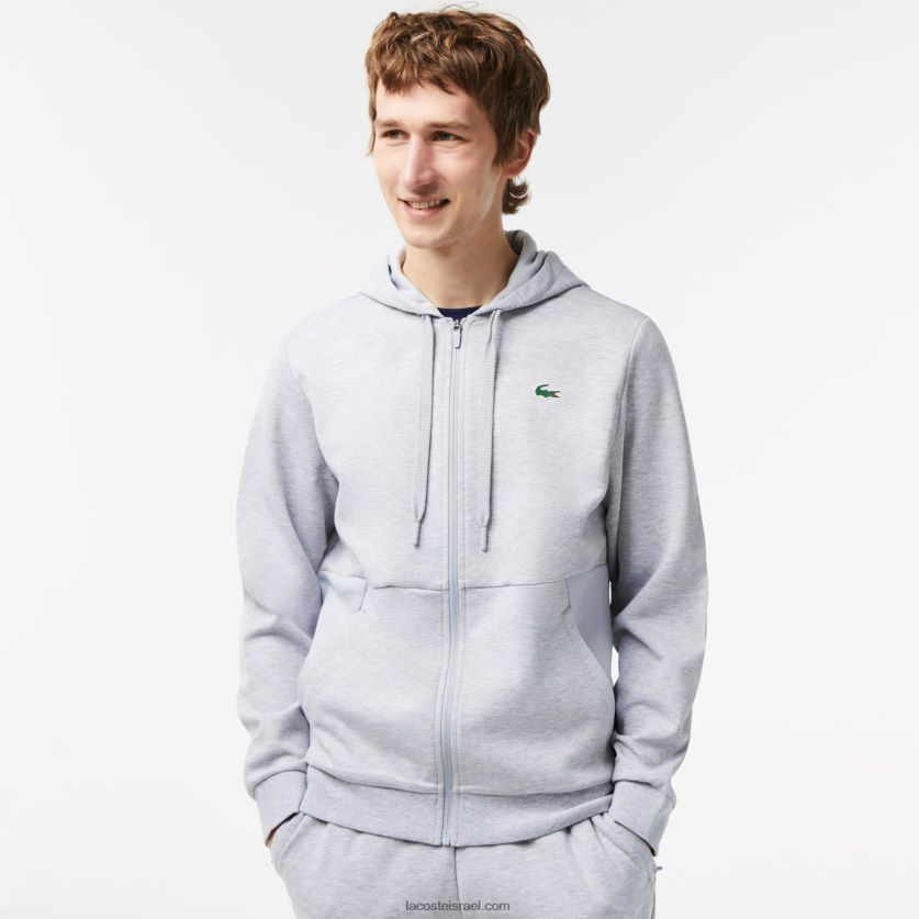 lacoste_d7a7d7a4d795d7a6d795d79f_d7a2d79d_d79cd795d797d795d7aa_d7a8d7a9d7aa_d7a1d7a4d795d7a8d798_dz4d0d1018_chine_d790d7a4d795d7a8.jpg Lacoste קפוצ'ון עם לוחות רשת ספורט DZ4D0D1018 chine אפור בהיר 9ya גברים - Image 1