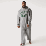 Lacoste קפוצ'ון צמר כותנה - במידות גדולות - גבוה DZ4D0D364 אפור chine yrd גברים - Image 2