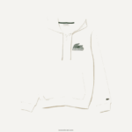 Lacoste קפוצ'ון צמר לא מוברש עם רוכסן DZ4D0D319 לבן 70V גברים - Image 4