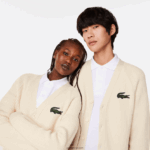 Lacoste קרדיגן כותנה אורגנית עם צווארון V DZ4D0D492 לבן xfj גברים - Image 2