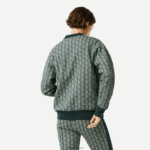 Lacoste קרדיגן עם הדפס מונוגרמה בגזרה רופפת DZ4D0D2635 ירוק בז '7m4 נשים - Image 3