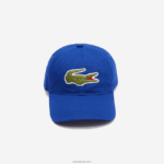 Lacoste רצועה ניגודית וכובע כותנה תנין גדול מדי DZ4D0D2234 כחול bdm גברים - Image 2