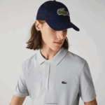 Lacoste רצועה ניגודית וכובע כותנה תנין גדול מדי DZ4D0D2233 כחול כהה 166 גברים