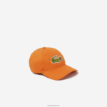 Lacoste רצועה ניגודית וכובע כותנה תנין גדול מדי DZ4D0D2261 orange tv1 גברים