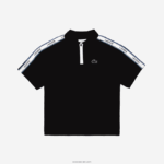 Lacoste רצועות מודפסות פולו צווארון רוכסן DZ4D0D2960 שחור 031 בנים