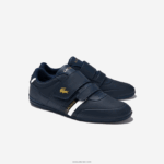Lacoste רצועת מיסאנו מעור ונעלי ספורט סינתטיות DZ4D0D1879 חיל הים nb0 גברים - Image 2
