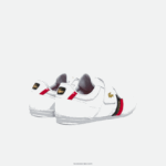Lacoste רצועת מיסאנו מעור ונעלי ספורט סינתטיות DZ4D0D1878 לבן ואדום 286 גברים - Image 3