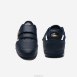 Lacoste רצועת מיסאנו מעור ונעלי ספורט סינתטיות DZ4D0D1879 חיל הים nb0 גברים - Image 5