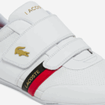 Lacoste רצועת מיסאנו מעור ונעלי ספורט סינתטיות DZ4D0D1878 לבן ואדום 286 גברים - Image 6