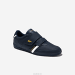 Lacoste רצועת מיסאנו מעור ונעלי ספורט סינתטיות DZ4D0D1879 חיל הים nb0 גברים
