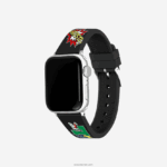 Lacoste רצועת שעון אפל בהדפס קומיקס סיליקון DZ4D0D2344 שחור 000 גברים - Image 2