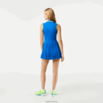 Lacoste שמלת טניס קצרה עם קפלים מובנית DZ4D0D2356 כחול ירוק qzi נשים - Image 3