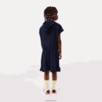 Lacoste שמלת סוודר ללא שרוולים של פיקה מתיחה DZ4D0D3096 כחול כהה 166 בנות - Image 3
