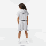 Lacoste שמלת סוודר ללא שרוולים של פיקה מתיחה DZ4D0D3095 chine אפור cca בנות - Image 3