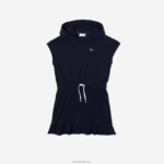 Lacoste שמלת סוודר ללא שרוולים של פיקה מתיחה DZ4D0D3096 כחול כהה 166 בנות - Image 4
