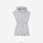 Lacoste שמלת סוודר ללא שרוולים של פיקה מתיחה DZ4D0D3095 chine אפור cca בנות - Image 4