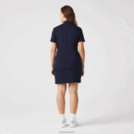 Lacoste שמלת פולו ג'רזי מכותנה ממותגת DZ4D0D2517 כחול כהה 166 נשים - Image 9