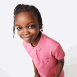 Lacoste שמלת פולו כותנה DZ4D0D3081 ורוד 2r3 בנות - Image 2