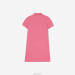 Lacoste שמלת פולו כותנה DZ4D0D3081 ורוד 2r3 בנות - Image 5