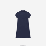 Lacoste שמלת פולו כותנה DZ4D0D3083 כחול כהה 166 בנות - Image 6
