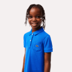 Lacoste שמלת פולו כותנה DZ4D0D3084 כחול kxb בנות - Image 2