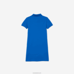 Lacoste שמלת פולו כותנה DZ4D0D3084 כחול kxb בנות - Image 3