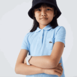 Lacoste שמלת פולו כותנה DZ4D0D3094 כחול hbp בנות - Image 2
