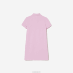 Lacoste שמלת פולו כותנה DZ4D0D3288 ורוד z4h בנות - Image 6