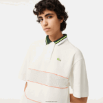 Lacoste שמלת פולו עשויה כותנה אורגנית DZ4D0D2376 לבן 70V נשים - Image 2