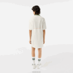 Lacoste שמלת פולו עשויה כותנה אורגנית DZ4D0D2376 לבן 70V נשים - Image 3